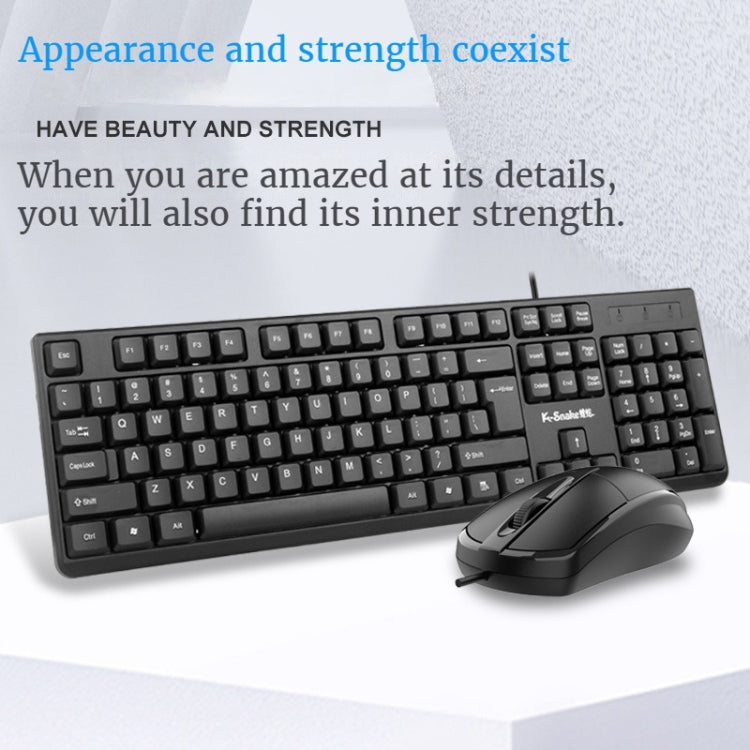 K-Snake K001 Wired Keyboard And Mouse Set Desktop Computer Keyboard, Style: Without Mouse - HoMEdemic™ 