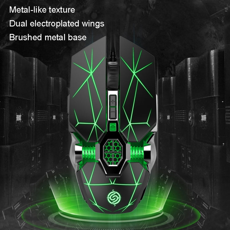 K-Snake Q7 Game Wired 7 Color Illuminated USB 4000 DPI Mechanical Mouse(White) - HoMEdemic™ 