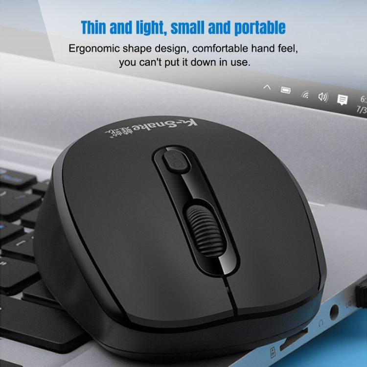 K-Snake WK800 Wireless 2.4G Keyboard Mouse Set Tabletop Computer Notebook Business Office House Use, Color: Black - HoMEdemic™ 