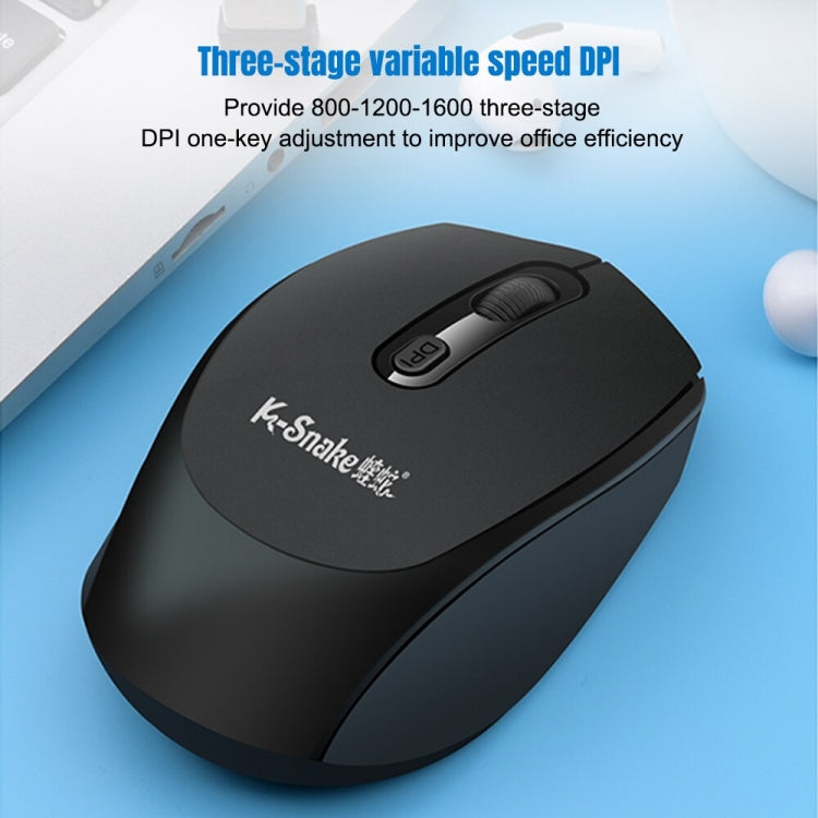 K-Snake WK800 Wireless 2.4G Keyboard Mouse Set Tabletop Computer Notebook Business Office House Use, Color: Black - HoMEdemic™ 