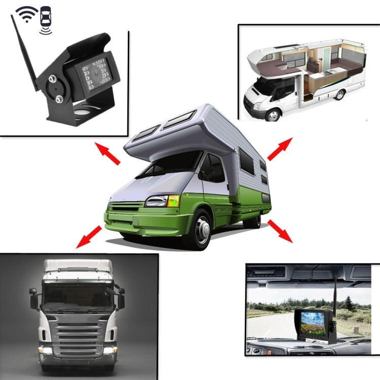 K0232 7 inch 140 Degrees Wide Angle HD Car Rear View Backup Dual Cameras Rearview Monitor Split Screen, K0232 - HoMEdemic™ 