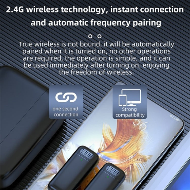 K13 2 in 1 Lavalier Wireless Microphone with 8 Pin Receiver & Charging Station - HoMEdemic™ 