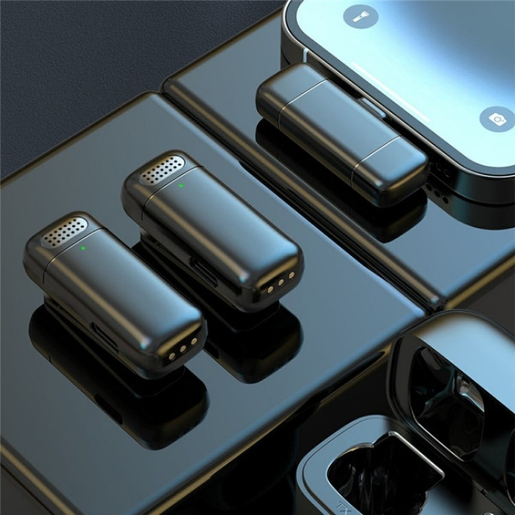 K13 2 in 1 Lavalier Wireless Microphone with 8 Pin Receiver & Charging Station - HoMEdemic™ 