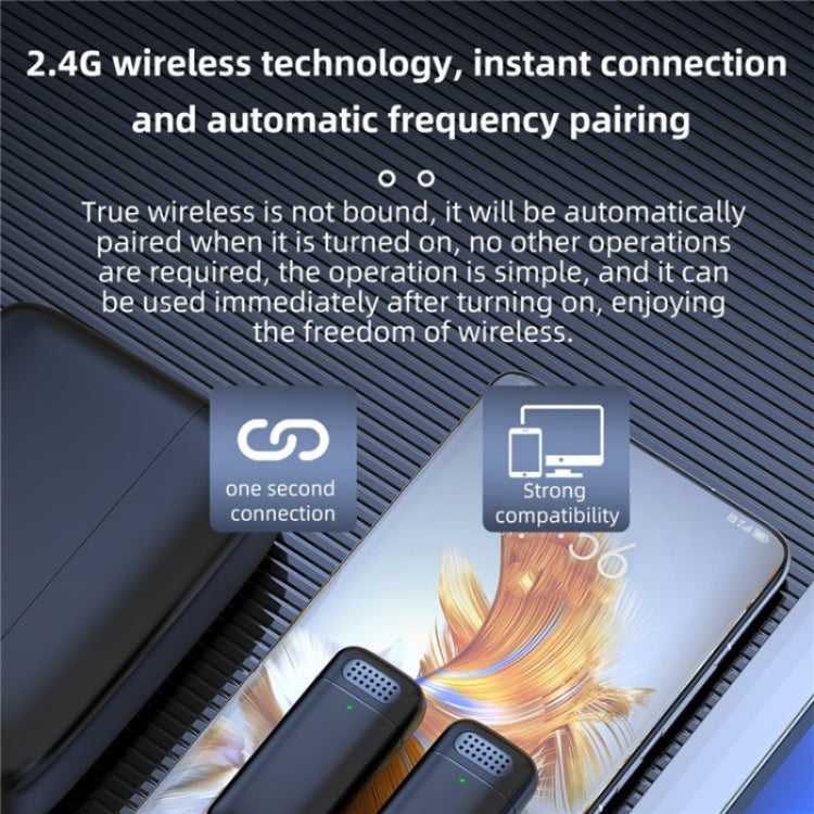 K13 2 in 1 Lavalier Wireless Microphone with USB-C / Type-C Receiver & Charging Station - HoMEdemic™ 