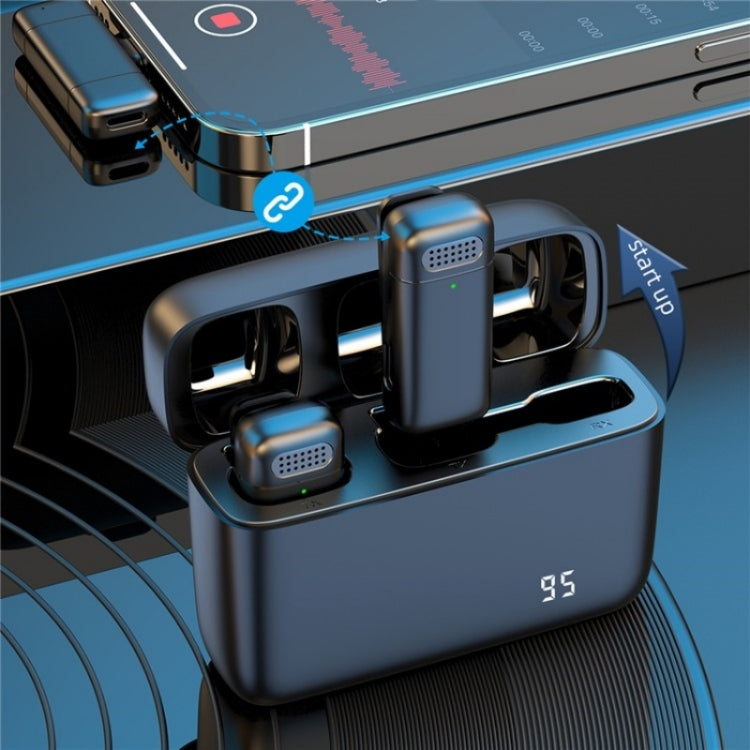 K13 2 in 1 Lavalier Wireless Microphone with USB-C / Type-C Receiver & Charging Station - HoMEdemic™ 