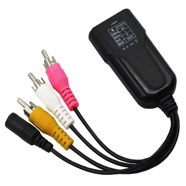 K13W HDMI To AV 1080P HD Converter, Cable Length: 0.5m(Black) - HoMEdemic™ 
