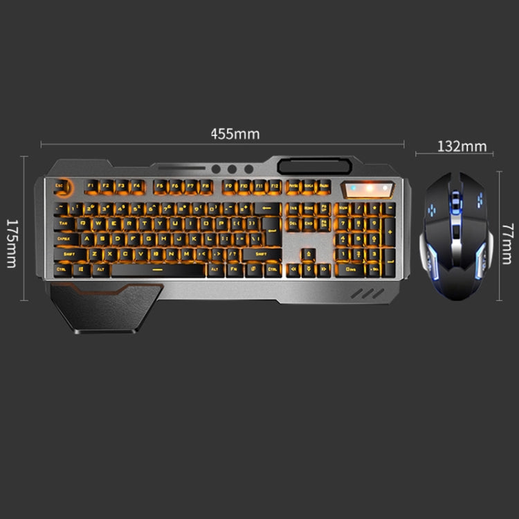 K680 Rechargeable Wireless Keyboard and Mouse Set(Black Mixed Color) - HoMEdemic™ 