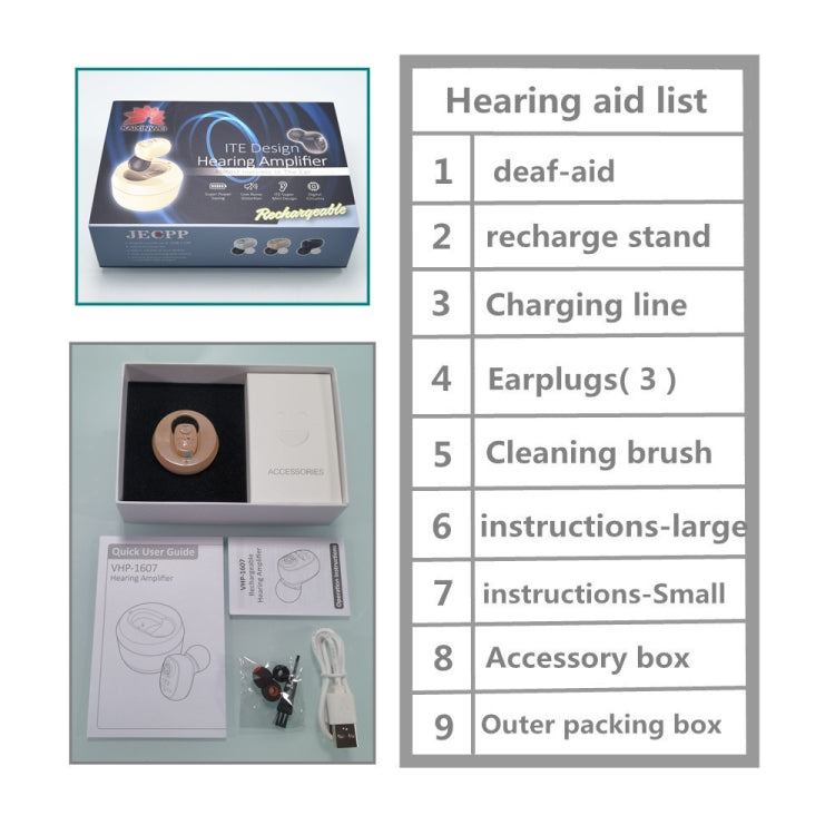 KAIXINWEI VHP-601 DC3.7V In-ear Bluetooth Hearing Aid Sound Amplifier (White) - HoMEdemic™ 