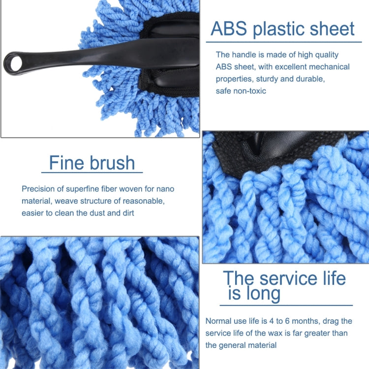 KANEED SL-915 Car Dash Duster Washable Microfiber Interior and Exterior Surface Cleaner Wax Treated Professional Detailing Tool, Size: 34 x 19cm, Surface Cleaner Blue, Surface Cleaner - HoMEdemic™