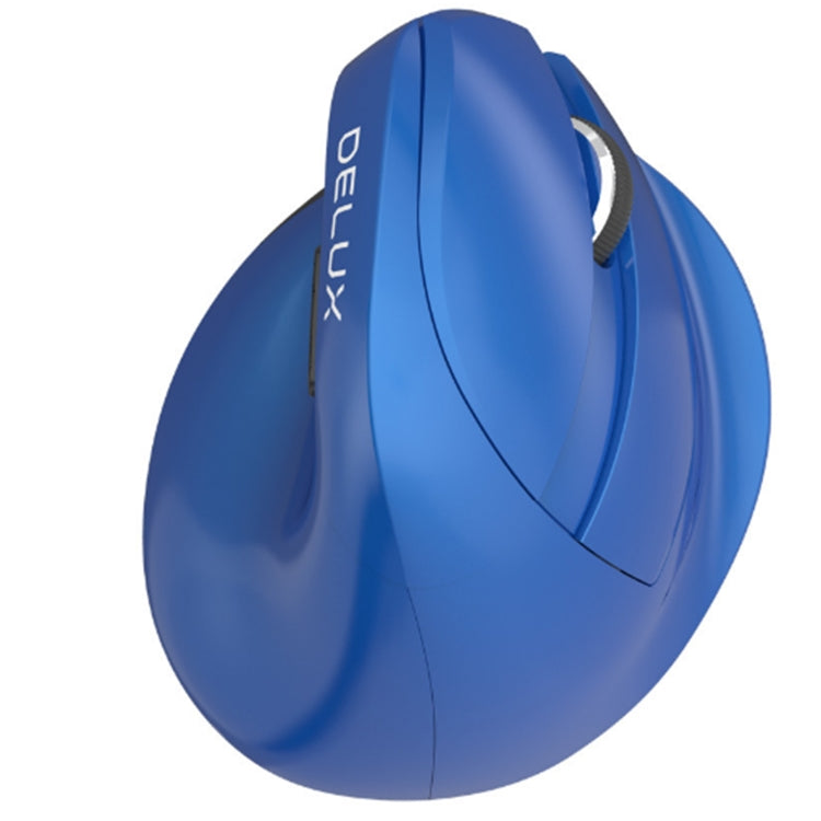 DELUX M618 Mini 2.4G Wireless 2400DPI USB Rechargeable Ergonomic Vertical Mouse (Blue) - HoMEdemic™ 