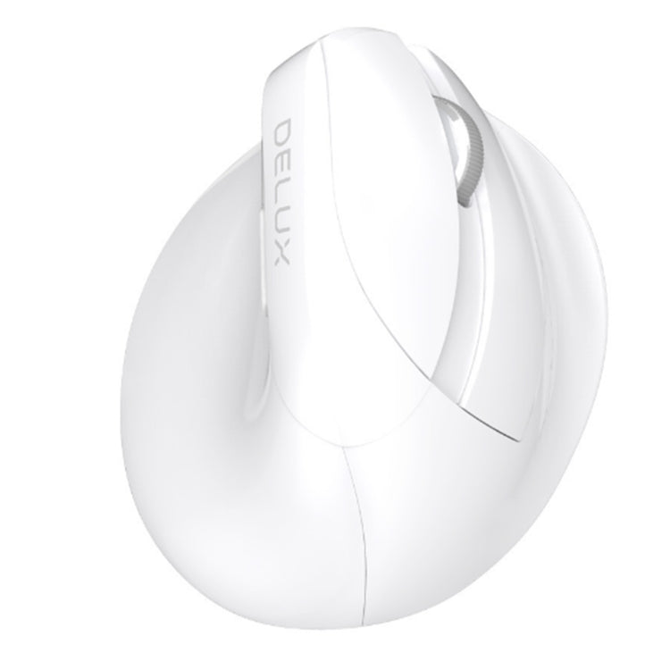 DELUX M618 Mini 2.4G Wireless 2400DPI USB Rechargeable Ergonomic Vertical Mouse (White) - HoMEdemic™ 