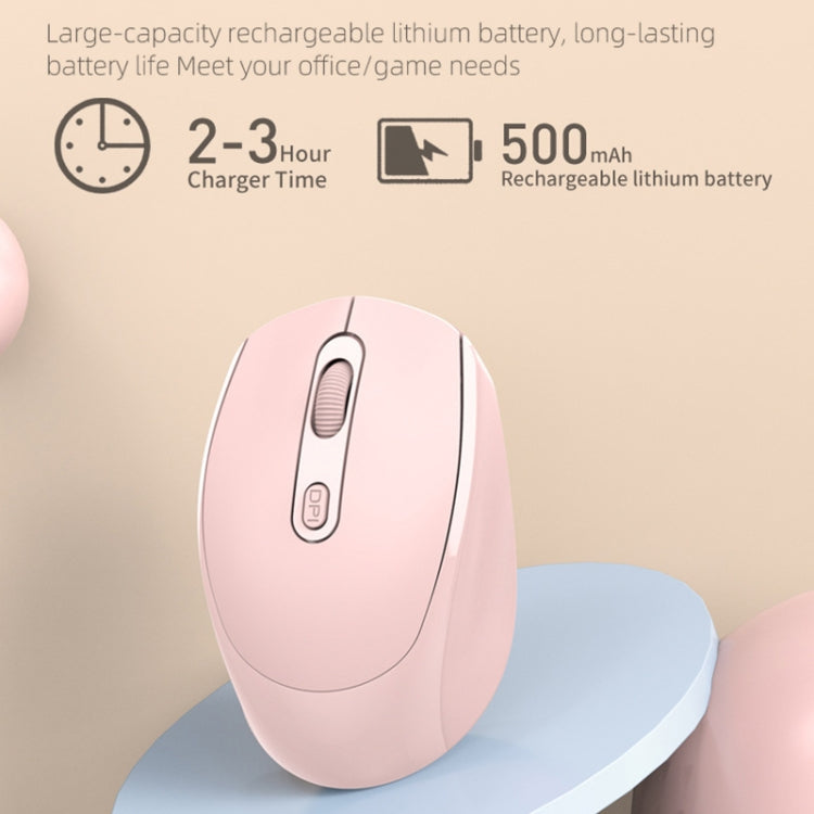 M107 4-buttons 1600 DPI 2.4GHz Wireless Rechargeable Mouse (Pink) - HoMEdemic™ 