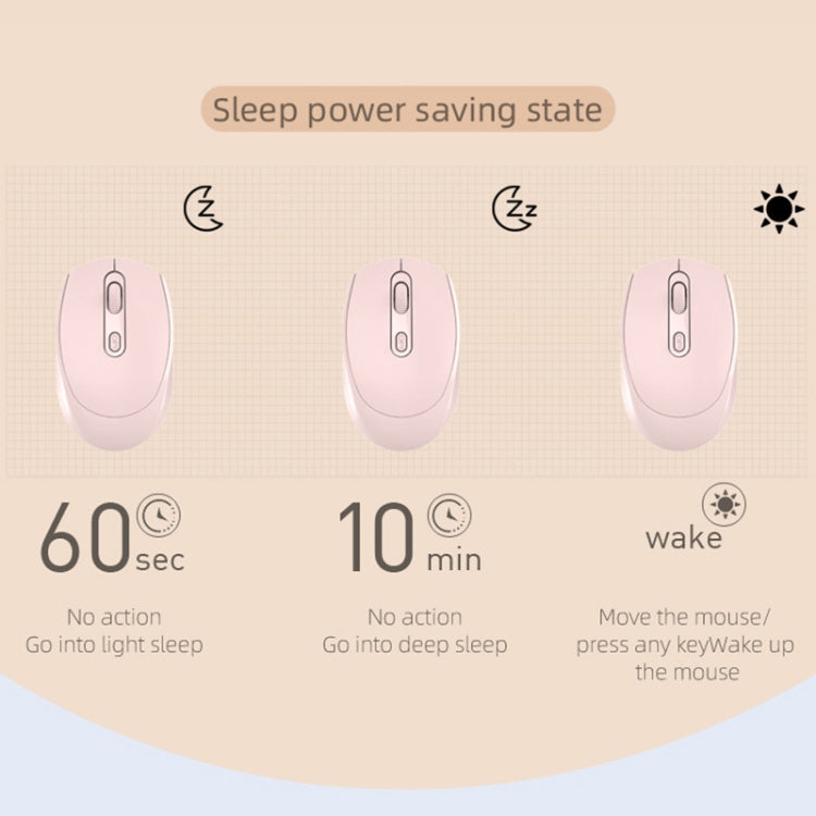 M107 4-buttons 1600 DPI 2.4GHz Wireless Rechargeable Mouse (Pink) - HoMEdemic™ 