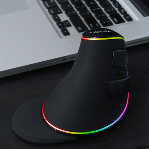 DELUX M618 Plus RGB Wired Optical Mouse Ergonomic Vertical Mouse 4000DPI - HoMEdemic™ 