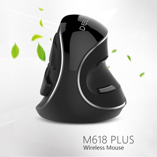 DELUX M618 Plus 2.4G 1600DPI Wireless Portable Vertical Ergonomic Mouse - HoMEdemic™ 