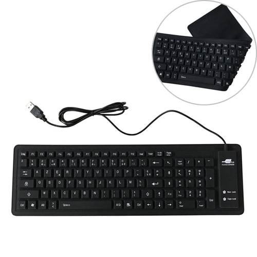 103 Key French USB Wired Silicone Waterproof Keyboard Desktop Notebook Keyboard, Cable Length: 1.5m - HoMEdemic™ 