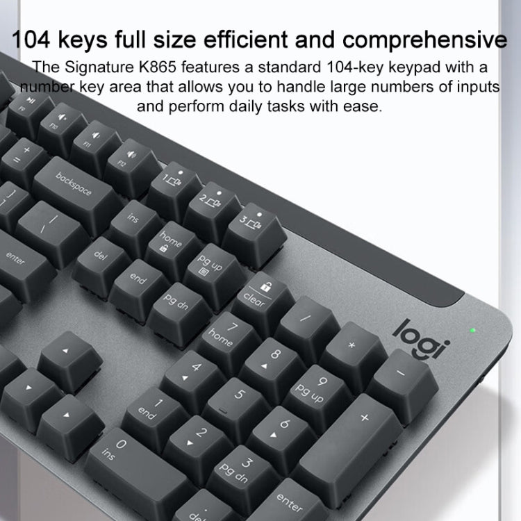 Logitech K865 104 Keys Wireless Bluetooth Mechanical Keyboard, Red Shaft (Blue) - HoMEdemic™ 
