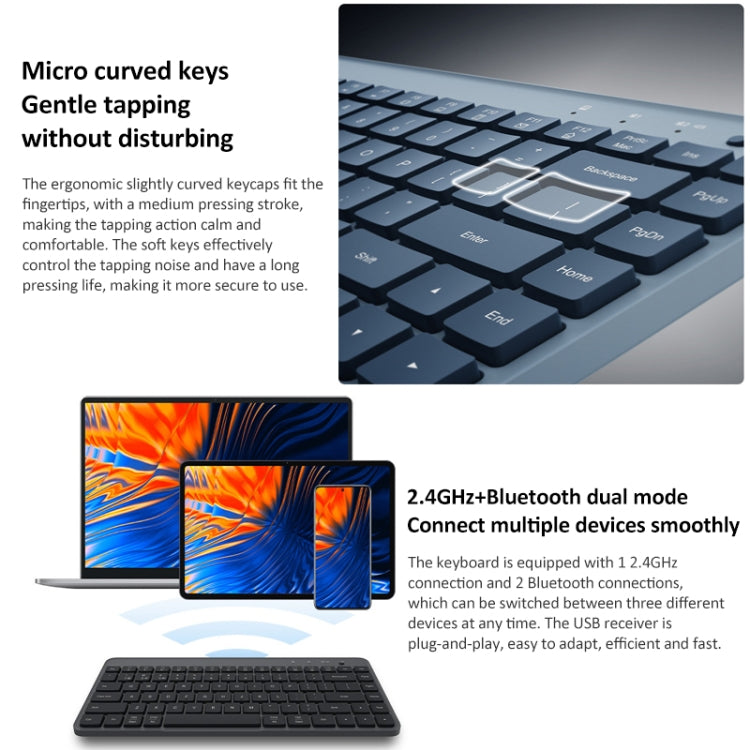 Original Xiaomi XMBXJP01YM 85 Keys Portable Dual-mode Keyboard (Blue) - HoMEdemic™ 
