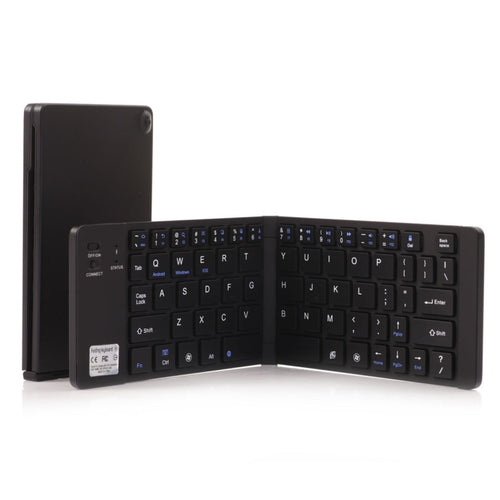 GK228 Ultra-thin Foldable Bluetooth V3.0 Keyboard, Built-in Holder, Support Android / iOS / Windows System (Black) - HoMEdemic™ 