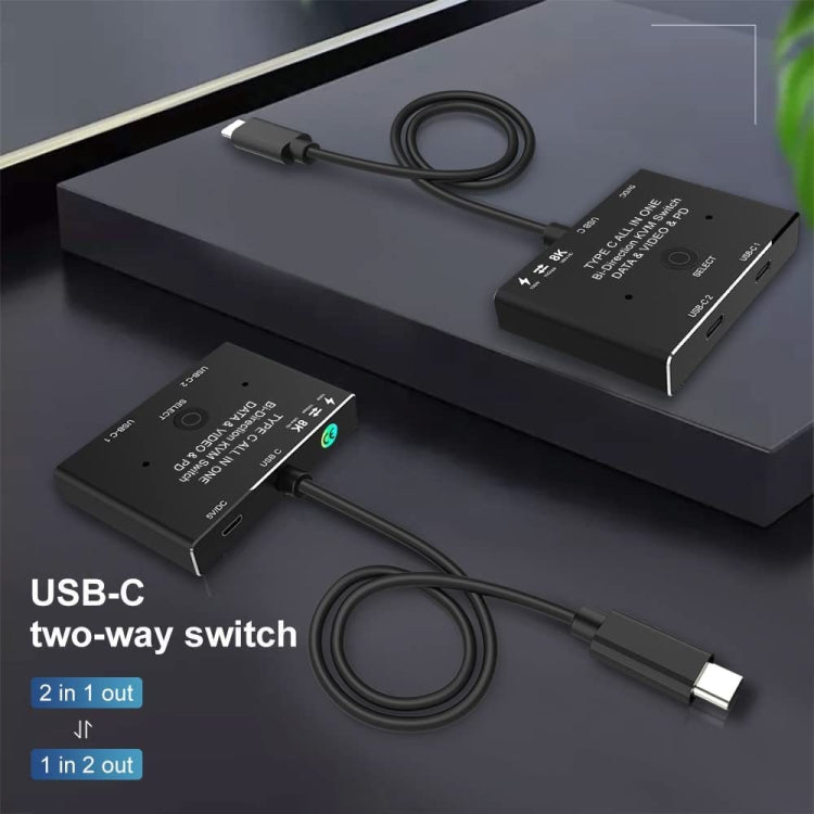 KC-C201 8K30 Type-C / USB-C Bidirectional Switch 10Gbps HD Splitter - HoMEdemic™ 