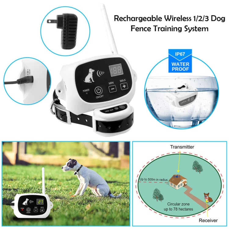 KD-661 500m Wireless Electric Dog Pet Fence Shock Collar,Spec: For One Dog(US Plug) - HoMEdemic™ 