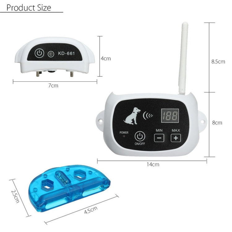 KD-661 500m Wireless Electric Dog Pet Fence Shock Collar,Spec: For Three Dog(US Plug) - HoMEdemic™ 