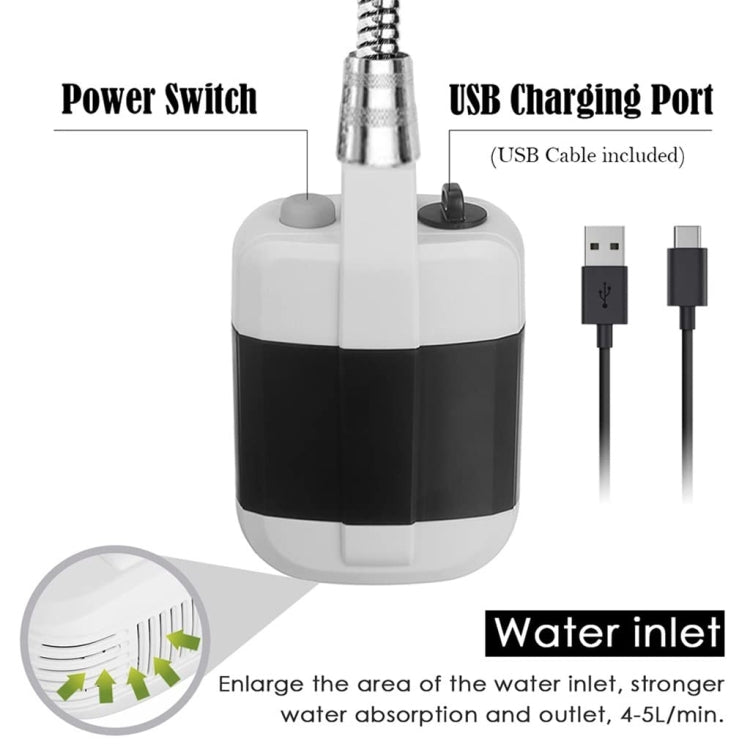 KE-801 Outdoor Electric Shower Camping Rechargeable Portable Shower Head - HoMEdemic™ 