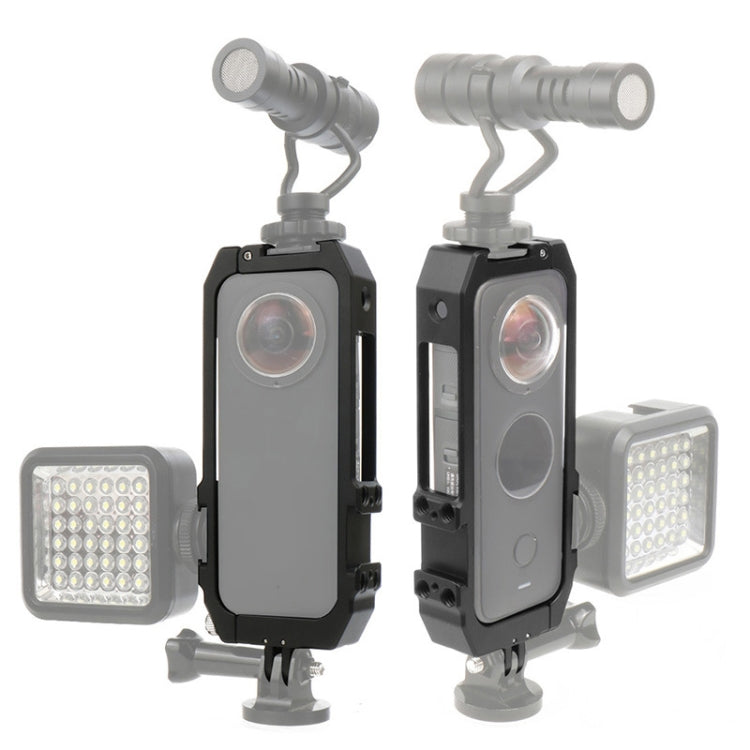 KF42730 For Insta360 One X-2 Metal Camera Vertical Cage Protection Frame with Cold Shoe - HoMEdemic™ 