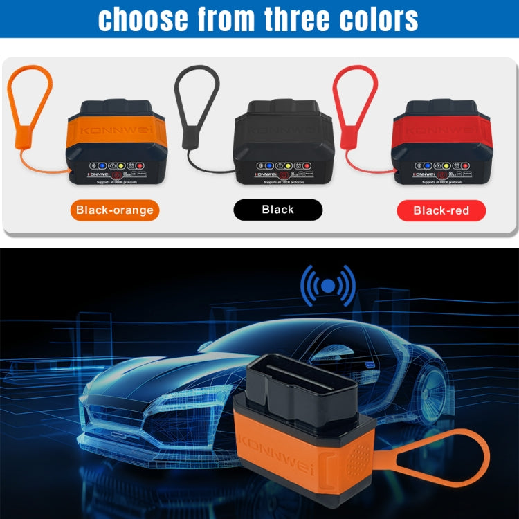 KONNWEI KW906 Bluetooth 5.0 Car OBD2 Scanner Support Android & iOS(Black Red) - HoMEdemic™ 