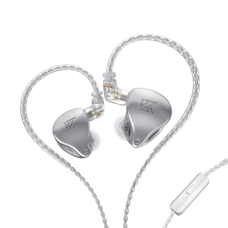 KZ AST 24-unit Balance Armature Monitor HiFi In-Ear Wired Earphone With Mic(Silver) - HoMEdemic™ 