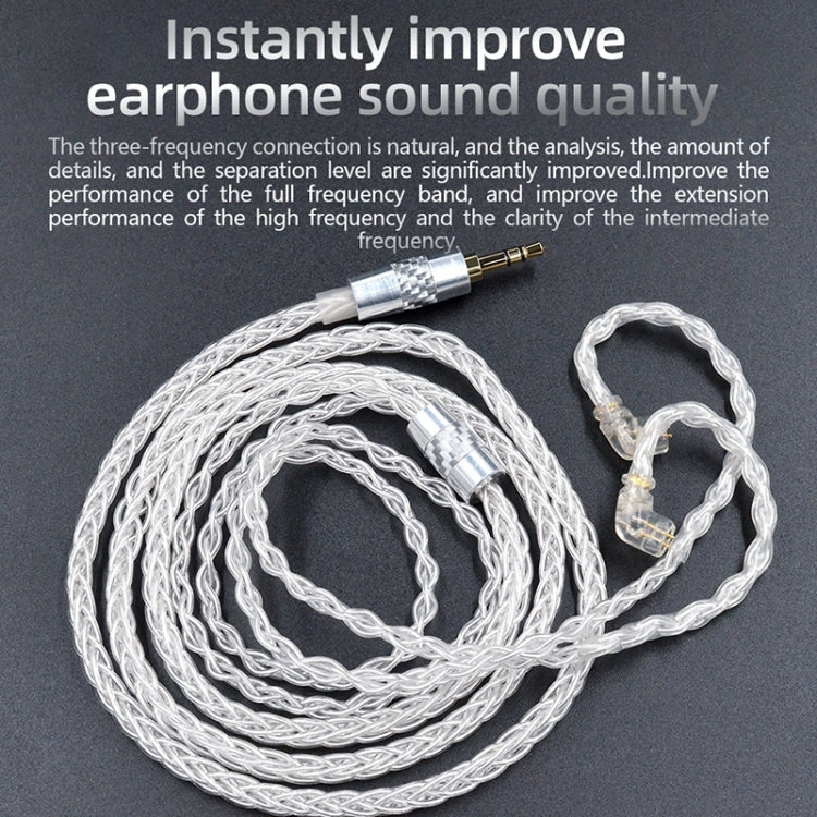 KZ OFC 0.75mm Standard Pin High-Purity Silver-Plated 152 Pin Headphone Upgrade Cable,Length: 1.2m For ZS10PRO(Section C) - HoMEdemic™ 
