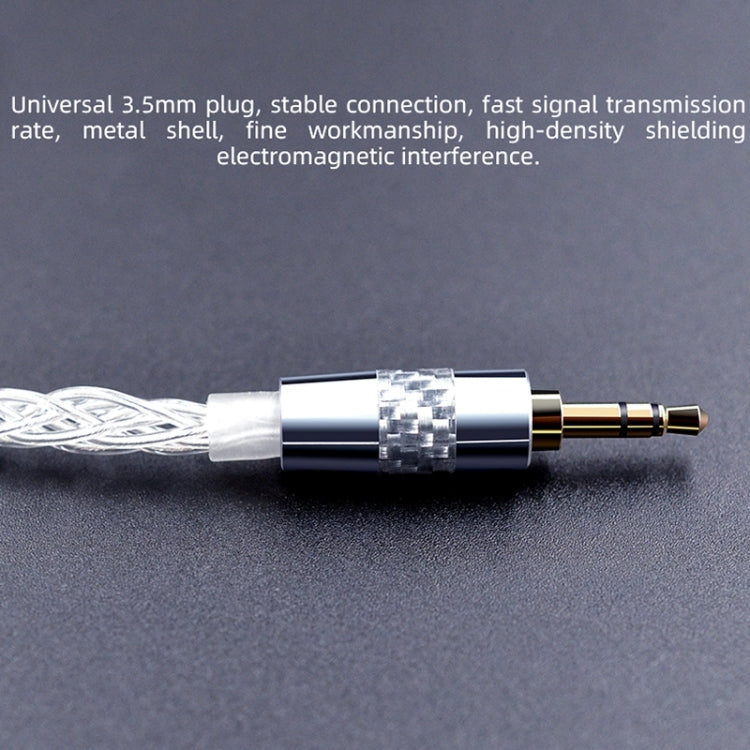 KZ OFC 0.75mm Standard Pin High-Purity Silver-Plated 152 Pin Headphone Upgrade Cable,Length: 1.2m For ZS10PRO(Section C) - HoMEdemic™ 