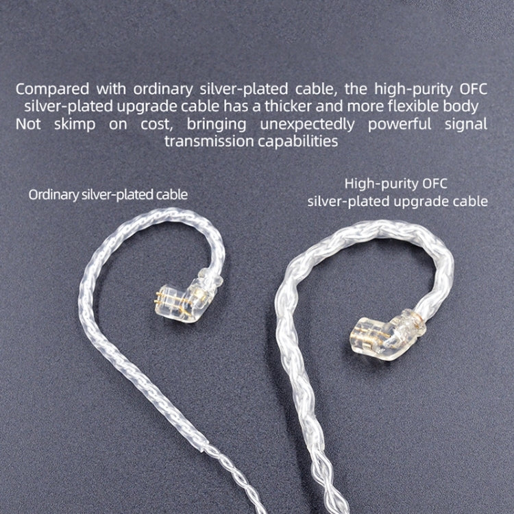 KZ OFC 0.75mm Standard Pin High-Purity Silver-Plated 152 Pin Headphone Upgrade Cable,Length: 1.2m For ZS10PRO(Section C) - HoMEdemic™ 