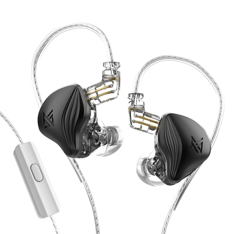 KZ-ZEX 1.2m Electrostatic Dynamic In-Ear Sports Music Headphones, Style:With Microphone(Black) - HoMEdemic™ 