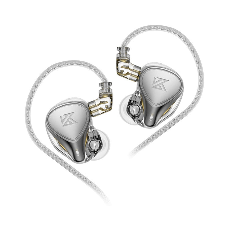 KZ-ZEX PRO 1.2m Electrostatic Coil Iron Hybrid In-Ear Headphones, Style:Without Microphone(Pearl Chrome) - HoMEdemic™ 