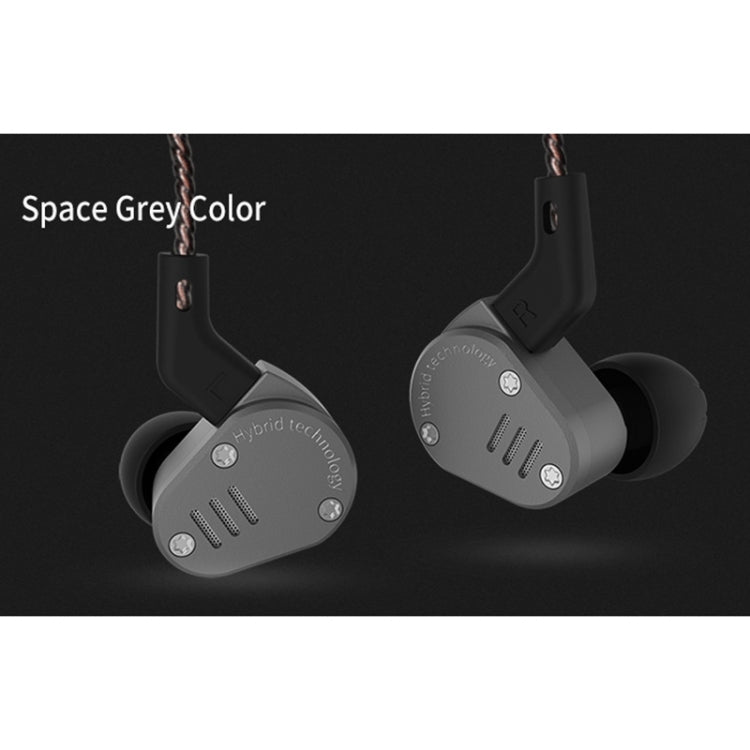 KZ ZSA Ring Iron Hybrid Drive Sport In-ear Wired Earphone, Standard Version(Grey) - HoMEdemic™ 