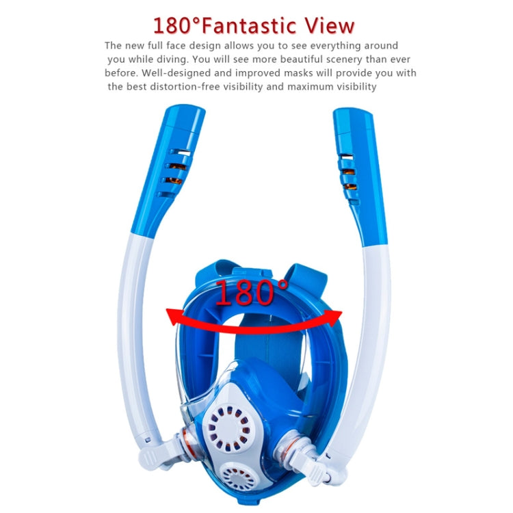 Kids Double Tube Full Dry Silicone Diving  Snorkeling Mask Swimming Glasses, Size: XS(White Pink) - HoMEdemic™ 