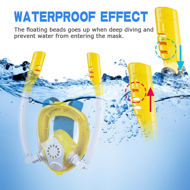 Kids Double Tube Full Dry Silicone Diving  Snorkeling Mask Swimming Glasses, Size: XS(White Pink) - HoMEdemic™ 