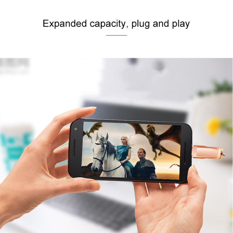 Kinzdi 32GB USB + Type-C Interface Metal Twister Flash Disk V8, 32GB Rose Gold, 32GB Silver - HoMEdemic™ 