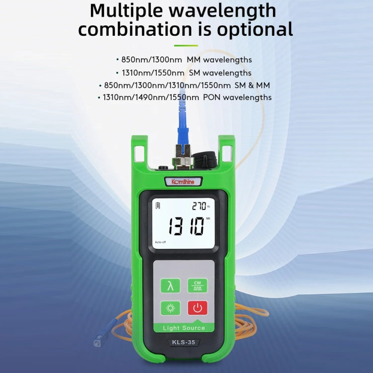 Komshine Handheld Laser Light Source Fiber Tester with LED Backlight, Model: KLS-35-M - HoMEdemic™ 