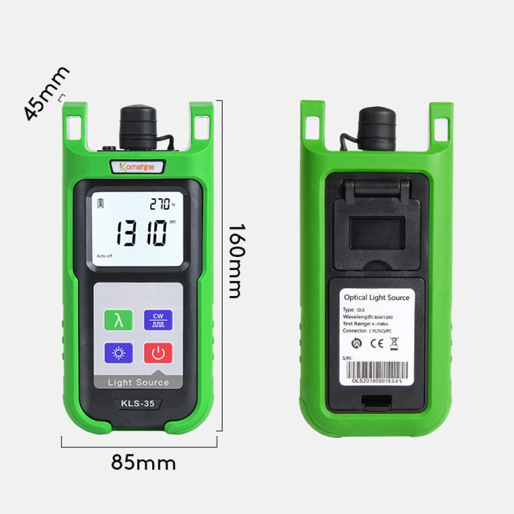 Komshine Handheld Laser Light Source Fiber Tester with LED Backlight, Model: KLS-35-PON - HoMEdemic™ 