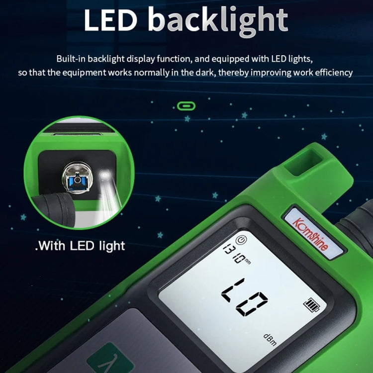 Komshine High-Precision Optical Power Meter Optical Cable Line Tester, Model: KPM-35-C/-50DBM to +26dBM - HoMEdemic™ 