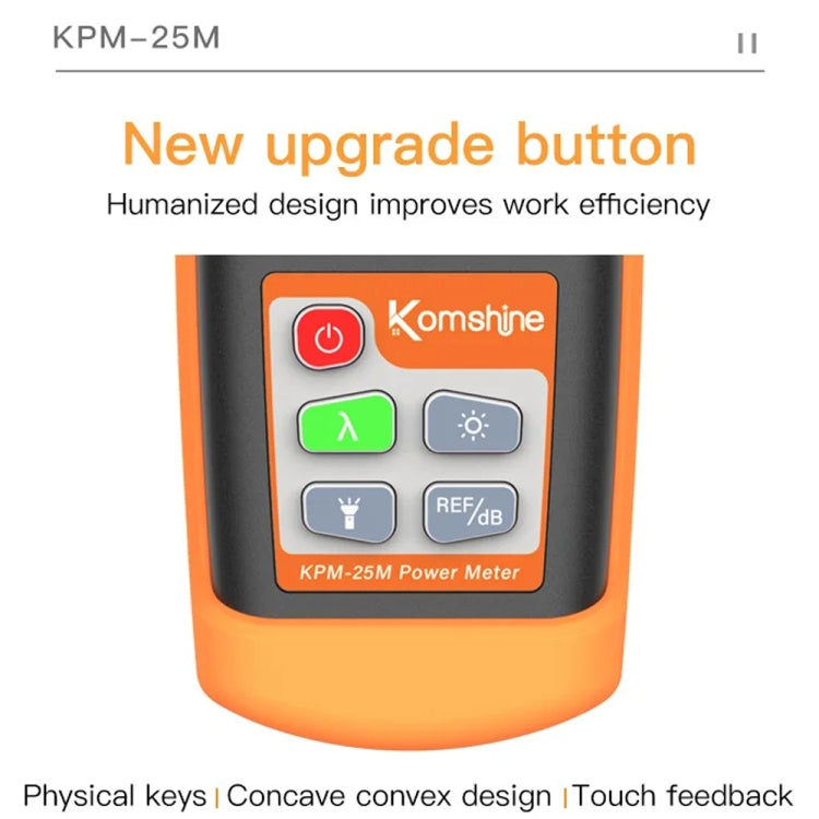 Komshine Mini Handheld Optical Power Meter Fiber Loss Measurement, Specification: KPM-25M-A/-70DBM to +6DBM - HoMEdemic™ 