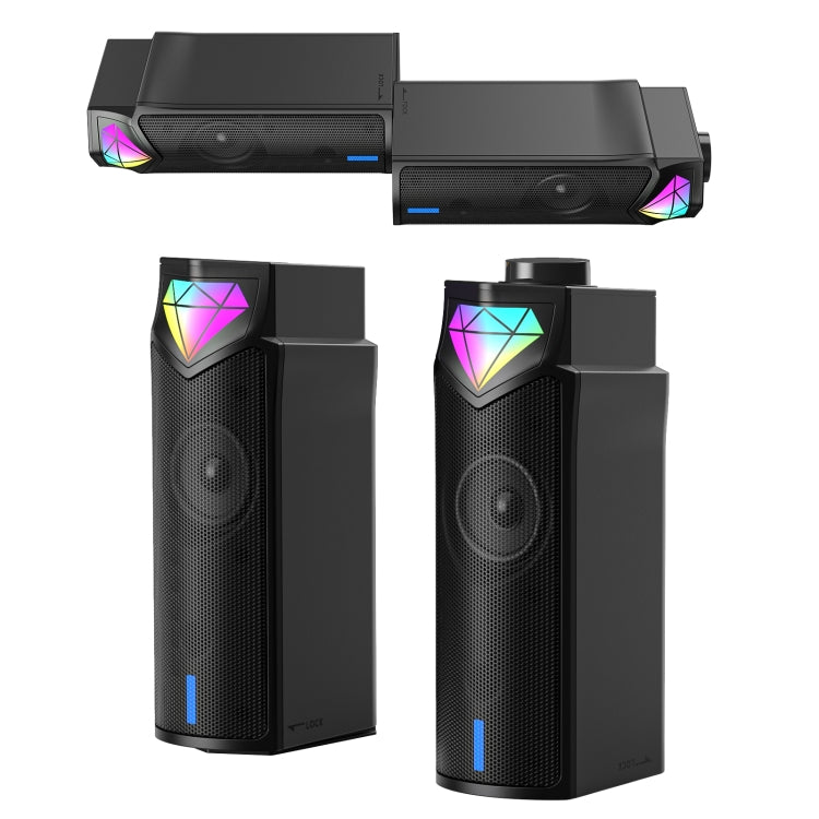 L1 Outdoor Portable RGB Light USB Bluetooth Wireless Speaker with Mic(Black) - HoMEdemic™ 