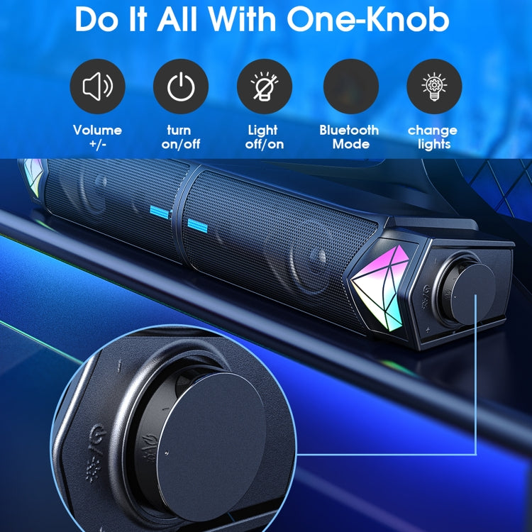 L1 Outdoor Portable RGB Light USB Bluetooth Wireless Speaker with Mic(Black) - HoMEdemic™ 