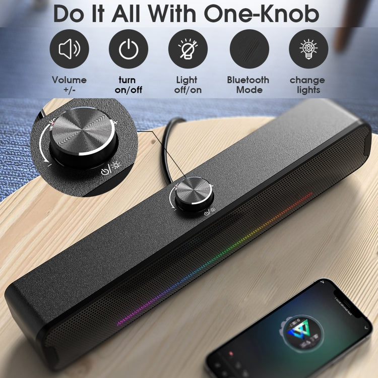 L16 Outdoor Portable RGB Light HiFi USB Bluetooth Wireless Speaker(Black) - HoMEdemic™ 