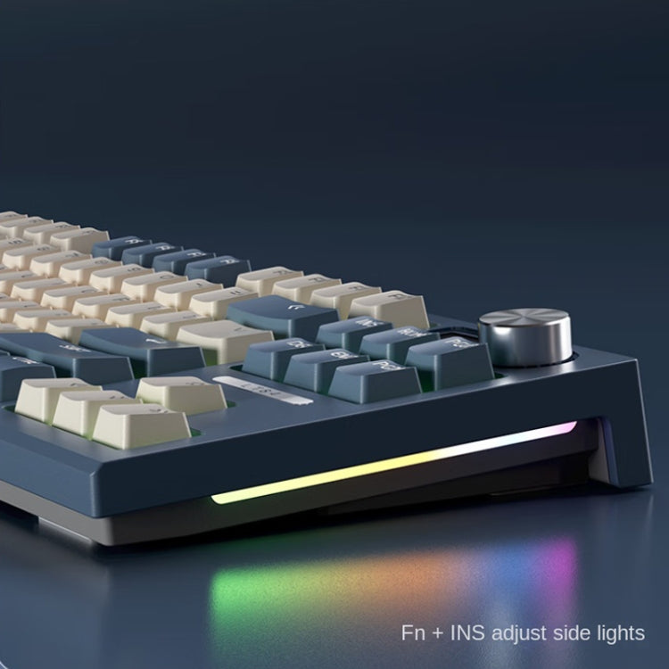 LANGTU LT84 Mechanical Luminous Keyboard, Style: Wired Single-mode Silver Gray Shaft (White) - HoMEdemic™ 