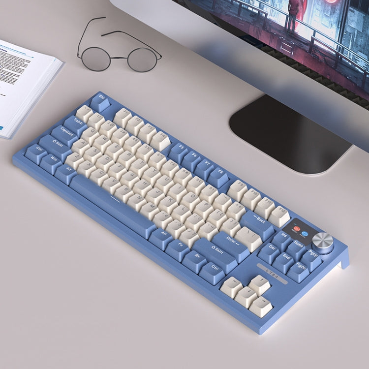 LANGTU LT84 Mechanical Luminous Keyboard, Style: Wireless Tri-Mode RGB Sea-Air Axis Pro (Nightfall) - HoMEdemic™ 