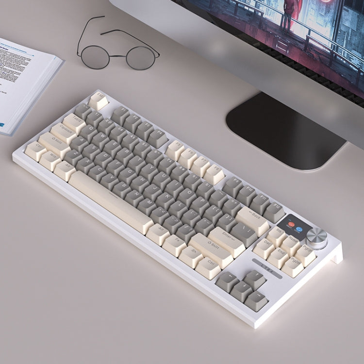 LANGTU LT84 Mechanical Luminous Keyboard, Style: Wireless Tri-Mode RGB Sea-Air Axis Pro ( Whiteout ) - HoMEdemic™ 