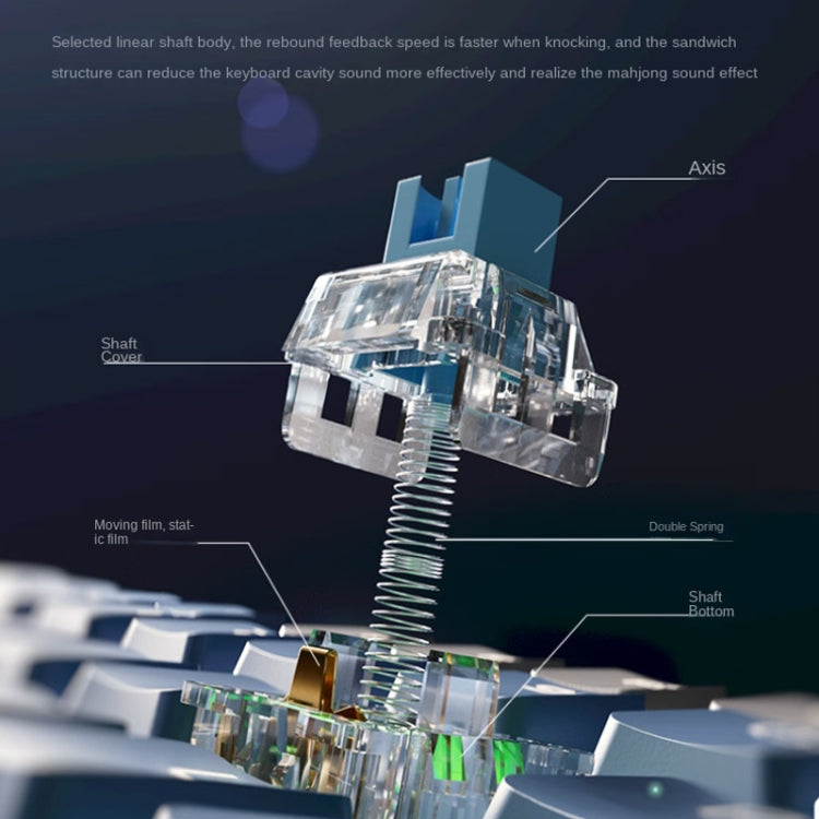 LANGTU LT84 Mechanical Luminous Keyboard, Style: Wireless Tri-Mode RGB Sea-Air Axis Pro ( Whiteout ) - HoMEdemic™ 